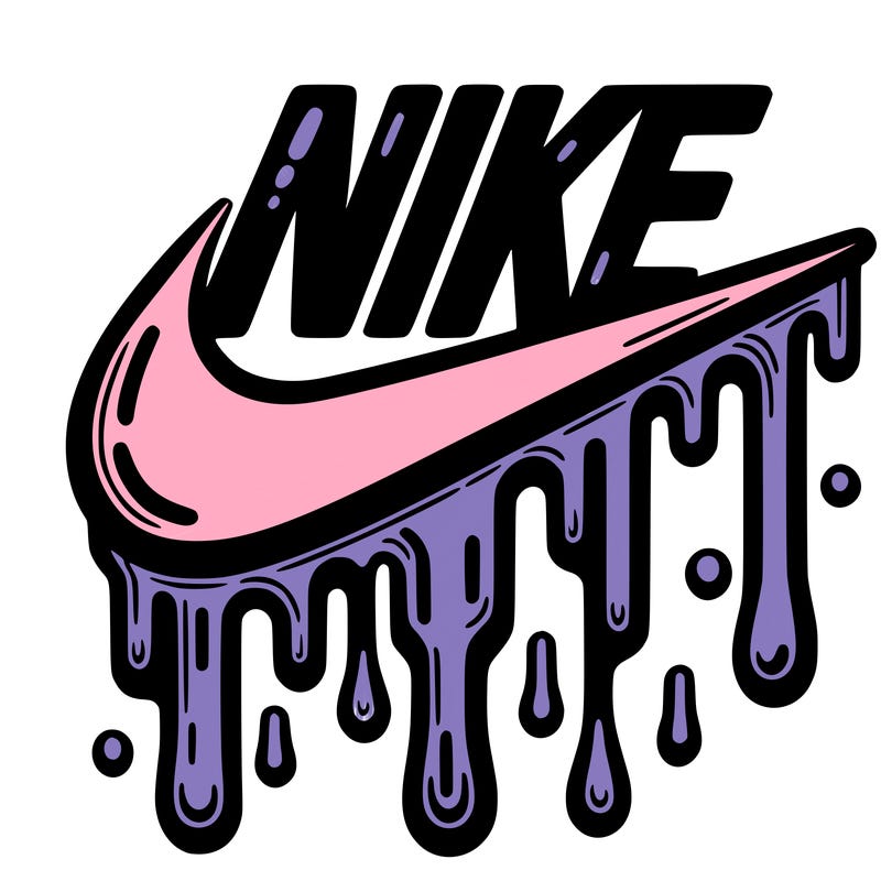 dripping nike logo