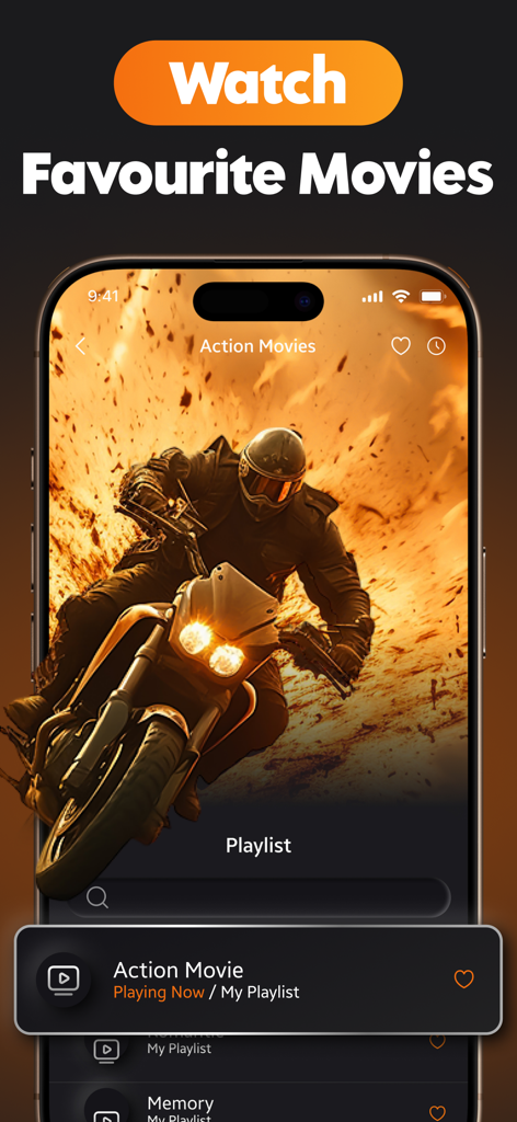 Smart IPTV Player - Online TV - A smartphone screen displaying an action movie being played on the Smart IPTV Player app