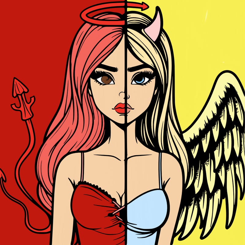devil vs angel realistic girl