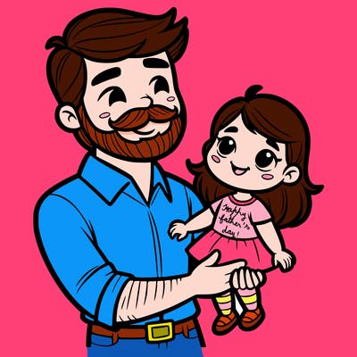 fathers day (dad with his little kid who is a girl)