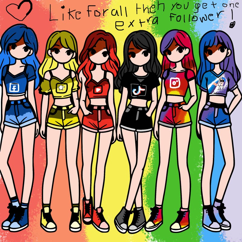 a group of girls wearing crop tops and shorts