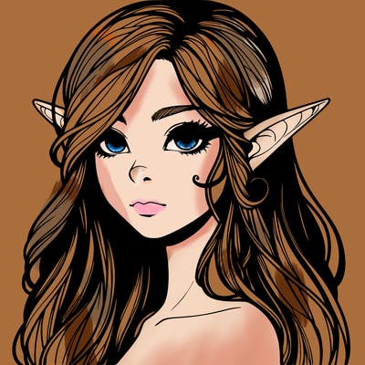 elf girl realistic dark fantasy