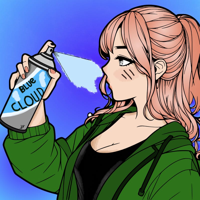 a realistic girl spray, painting