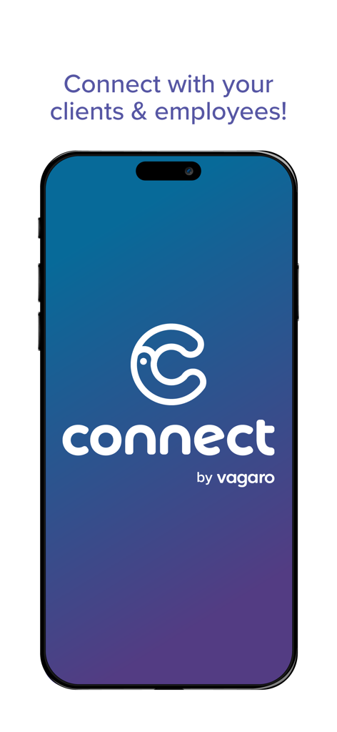 Connect: Business Messenger - Connect Business Messenger by Vagaro welcome screen featuring the app logo and tagline for client and employee communication