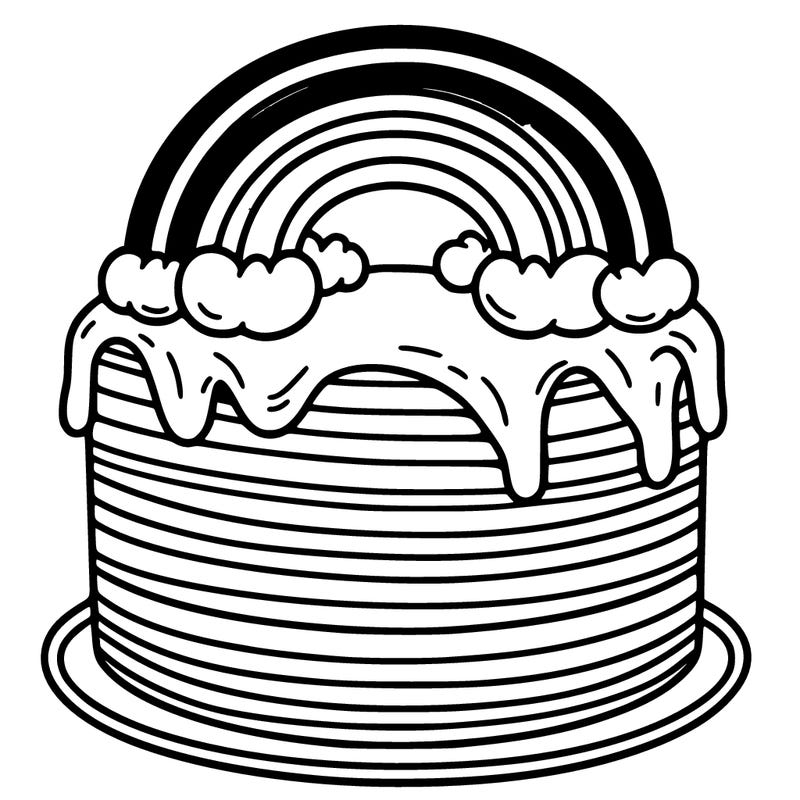 rainbow surprise – a layered rainbow cake with frosting