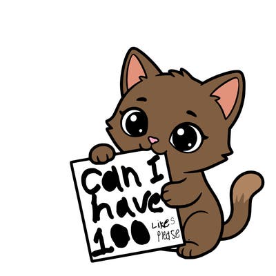 a small cat with a blank sheet of paper in its hand. the cat is sooooooo cute!