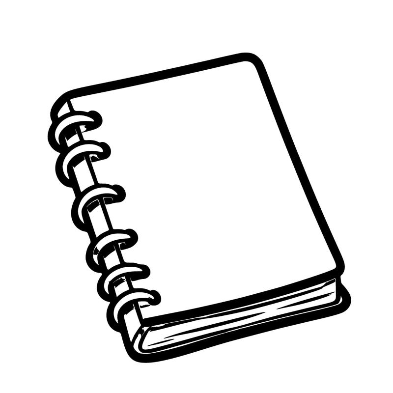 a blank sketch pad