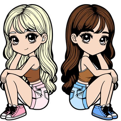 realistic girl split