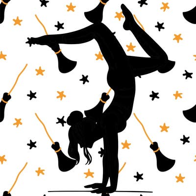 a woman doing a handstand