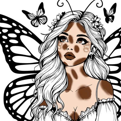 butterfly fairy realistic girl