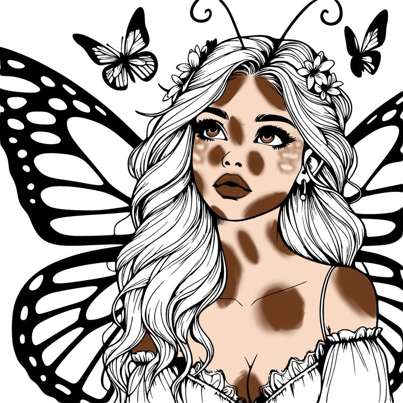 butterfly fairy realistic girl