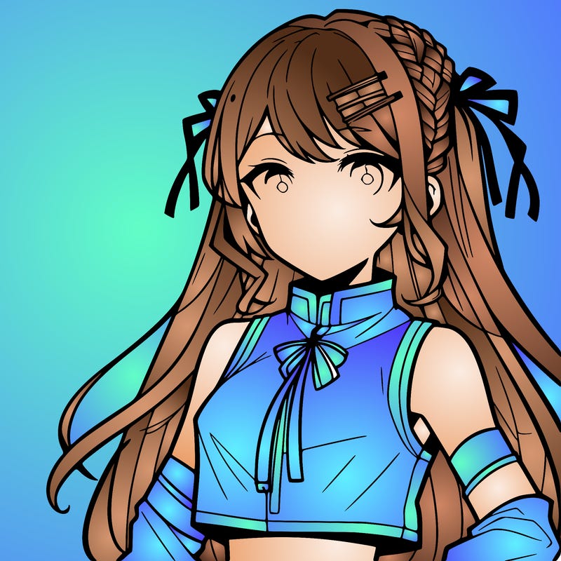 anime girl with crop top