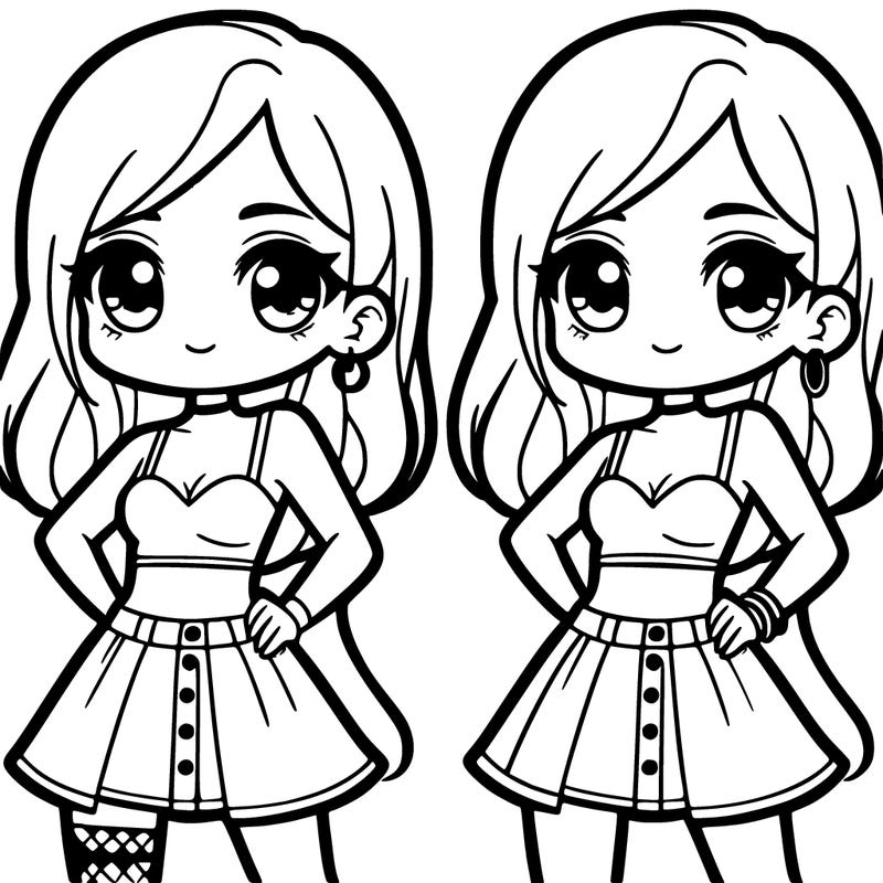 girl in crop top and skirt