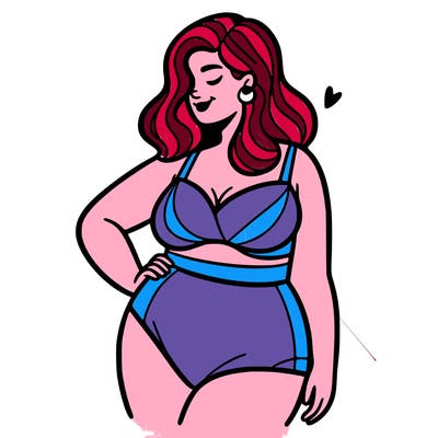 plus size woman bathing suit