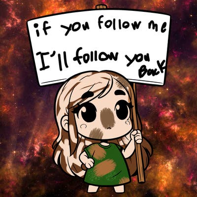 girl with blank sign