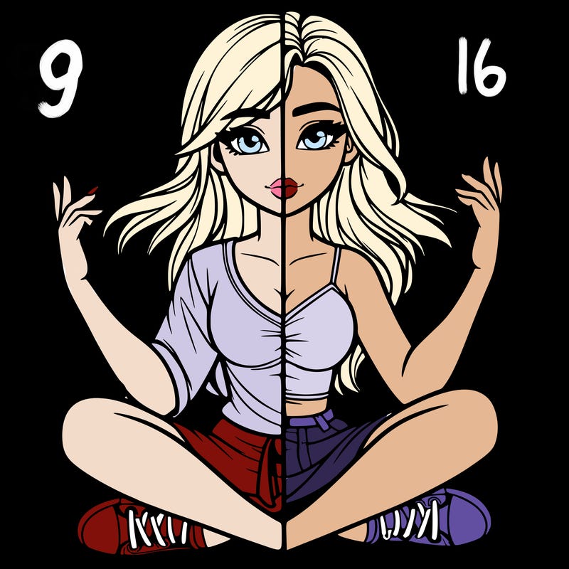 realistic girl split