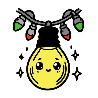 small bulb of a garland