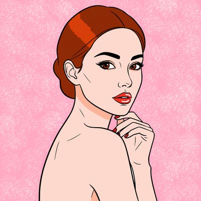 oustanding biologically perfect women posing  gorgeous  pose outlining face