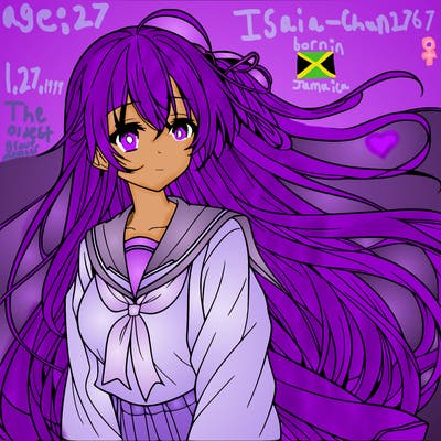 anime girl with long hair