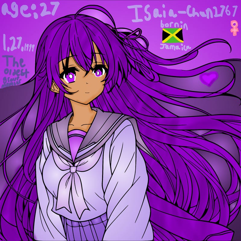 anime girl with long hair