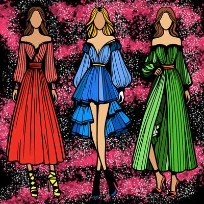 fashion models dresses