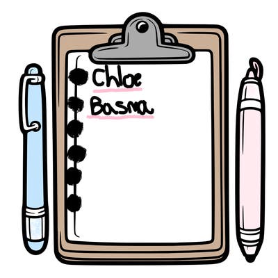 blank clip board with pen