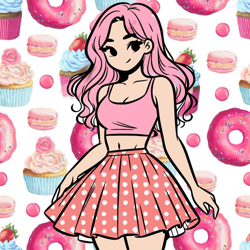 woman in a skirt and crop top