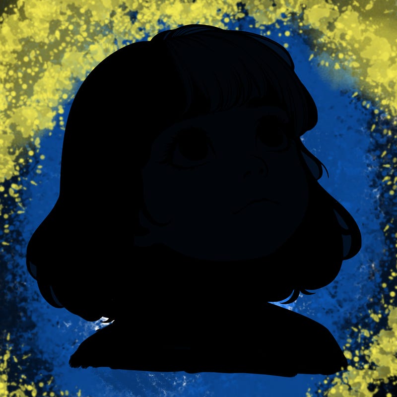 realistic girl looking up