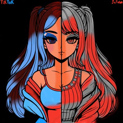 realistic girl split
