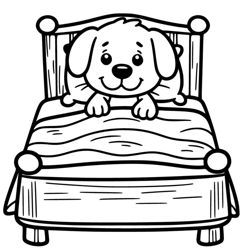 dog in bed