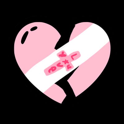a blank heart