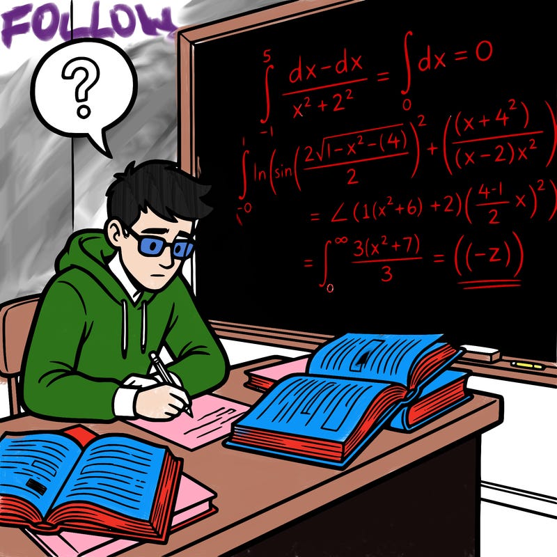 math problem needed to be solved and someone trying to solve it