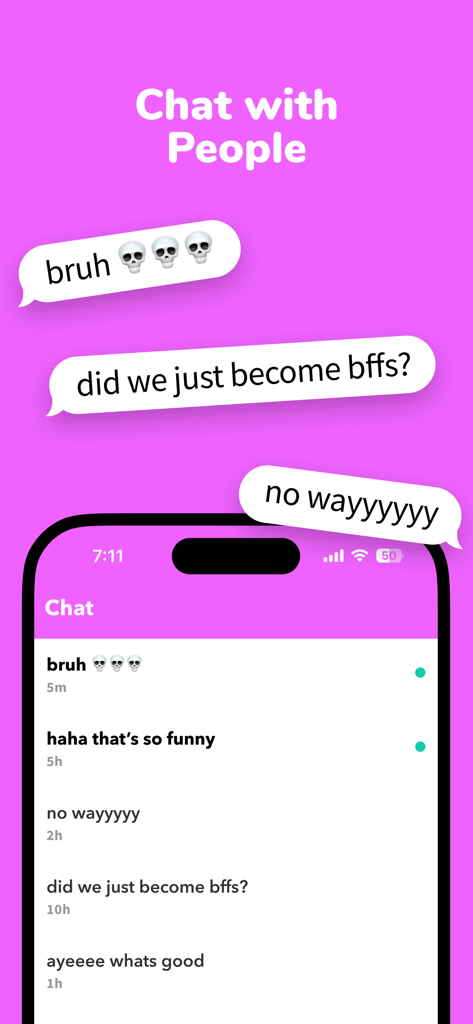 Interface de chat do aplicativo Sidechat exibindo mensagens anônimas com gírias da Geração Z