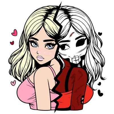 realistic girl split