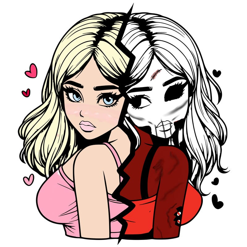 realistic girl split