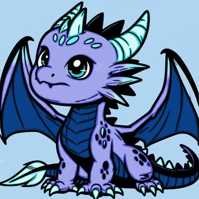 fierce baby night dragon