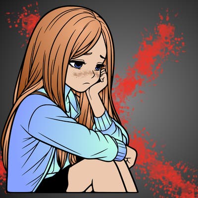 a realistic girl with depression