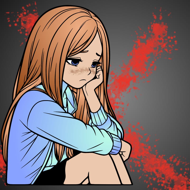 a realistic girl with depression