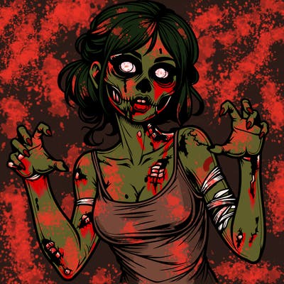 realistic zombie girl