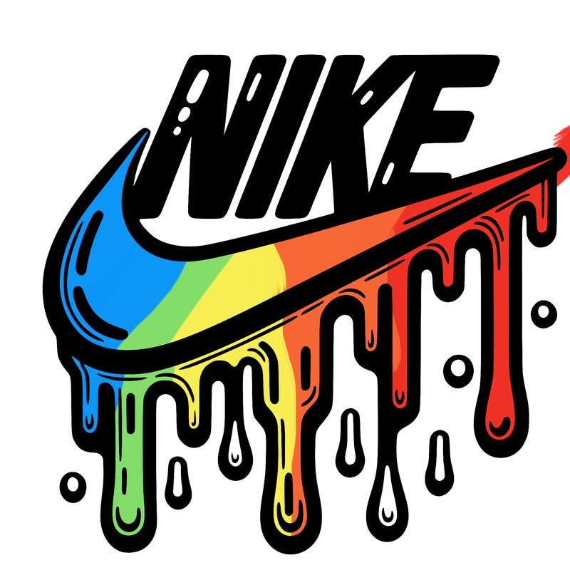 dripping nike logo