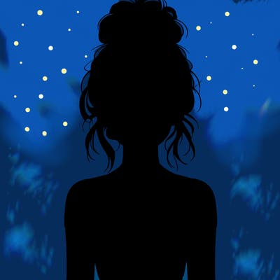 realistic girl with messy bun and croptop