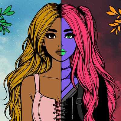 realistic girl split