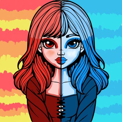 realistic girl split