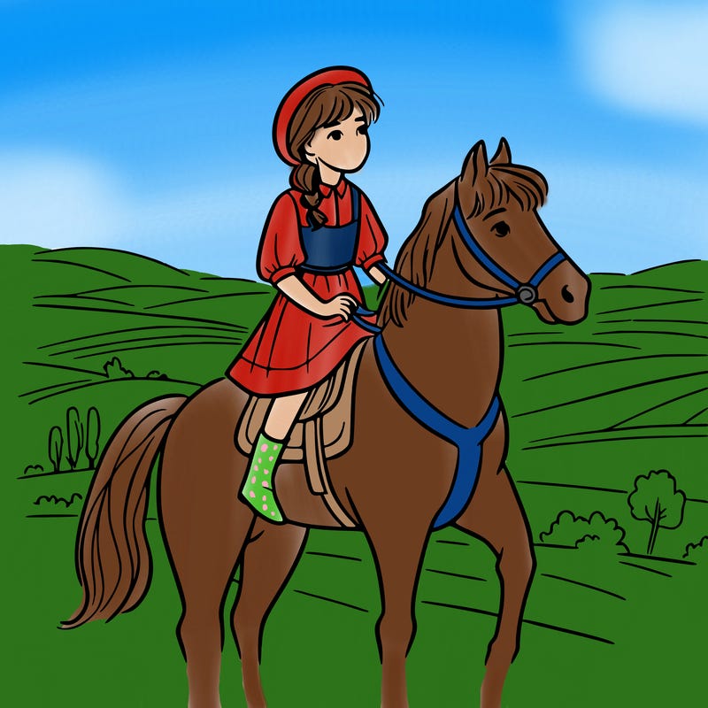 girl riding a horse