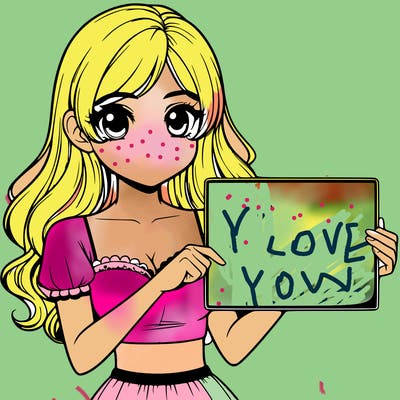 realistic pretty girl holding blank sign