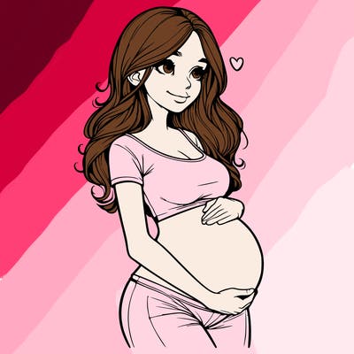 realistic pregnant girl
