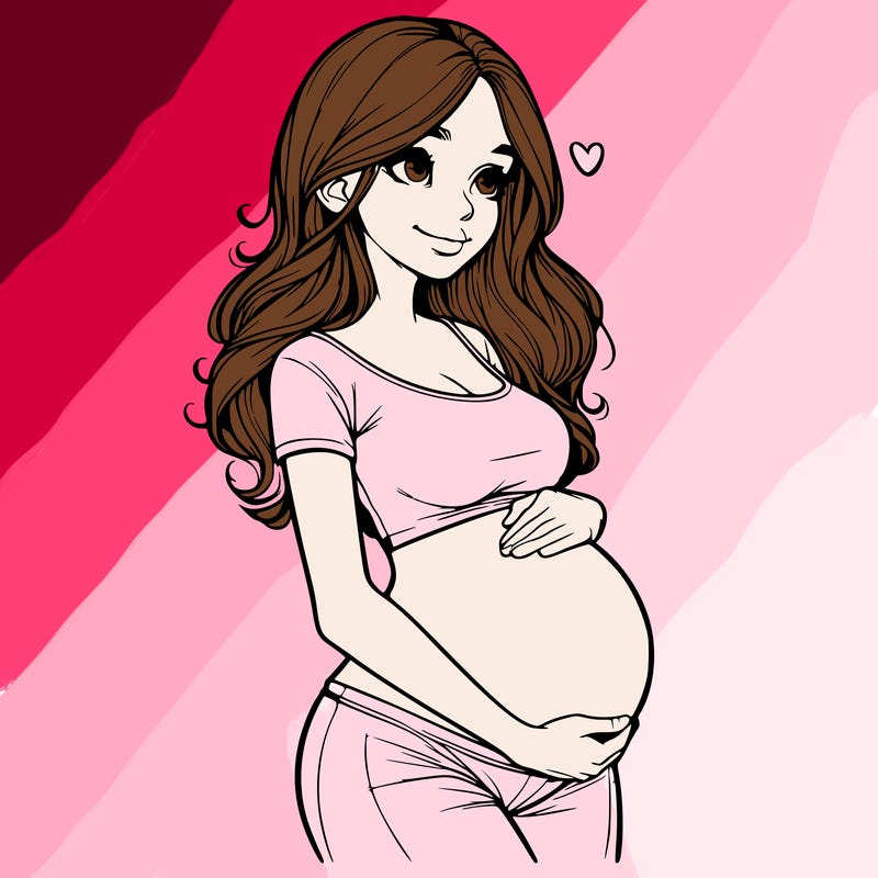 realistic pregnant girl