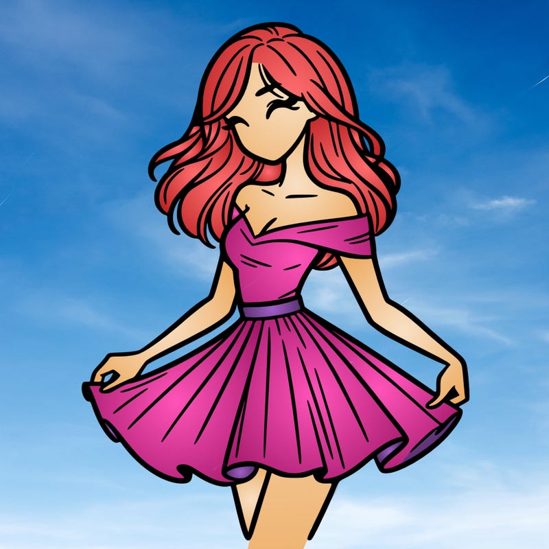 woman in skirt