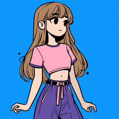 girl in a cute crop top