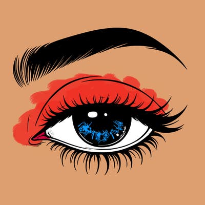 eye closed realistic